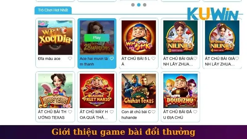 Game bài 1 Giới thiệu game bài đổi thưởng