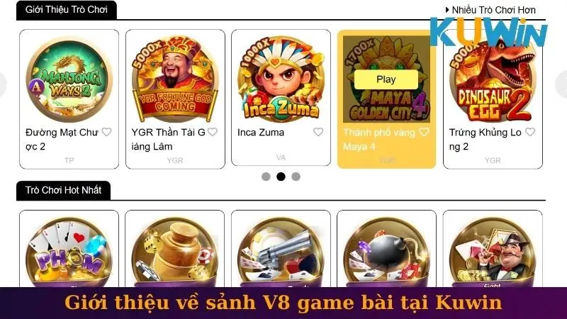 V8 game 1 Giới thiệu về sảnh V8 game bài tại Kuwin