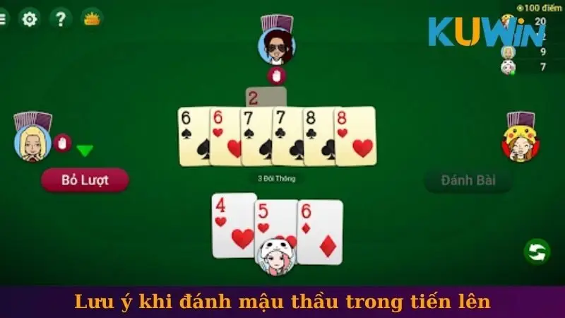 Chơi Mậu Thầu Trong Bài Tiến Lên Cho 1 Số Newbie 3 Mậu thầu trong bài tiến lên