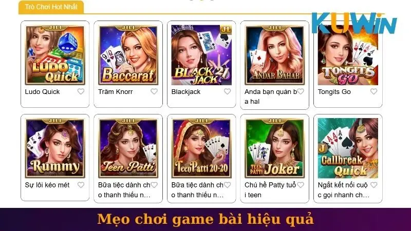 Game bài 2 Mẹo chơi game bài hiệu quả